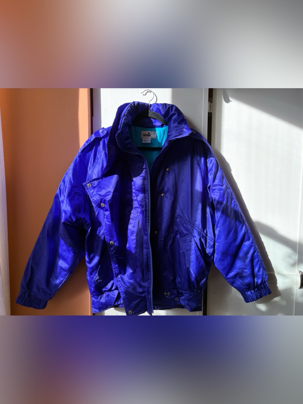 VINTAGE 80s - Obermeyer Indigo Puffer Jacket - Size 14 / Large-XL